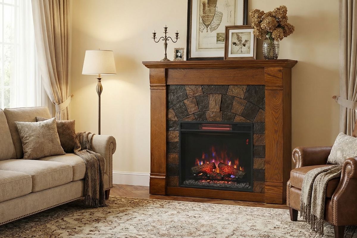 23インチ電気暖炉エルクモント